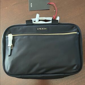 Tumi Melissa Cosmetic bag with Gold Accents